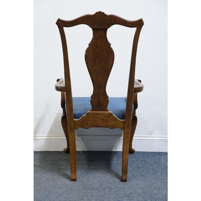Drexel Heritage Solid Walnut Early American Traditional Dining Arm Chair 186-810 For Sale In Kansas City - Image 6 of 11