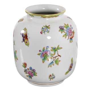 Mid-Century Hand-Glazed Porcelain Vase from Herend, Hungary, 1970s For Sale