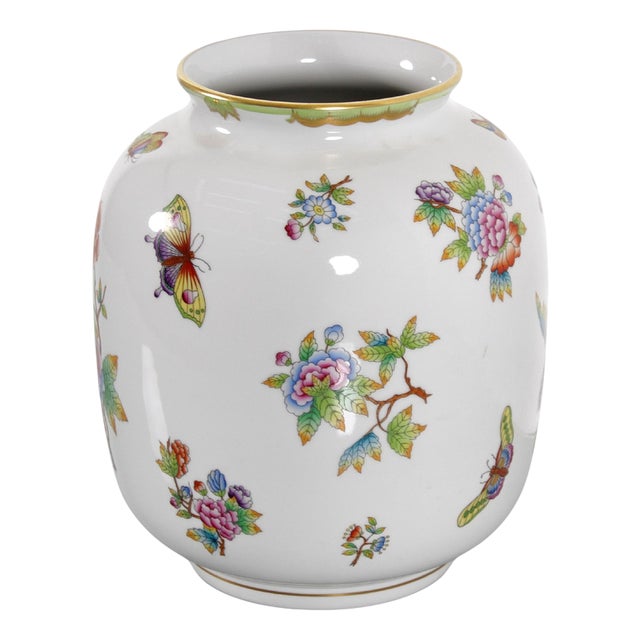 Mid-Century Hand-Glazed Porcelain Vase from Herend, Hungary, 1970s For Sale