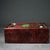 Carved Rosewood Jewelry Box With Jade Medallion & Turquoise Inlay For Sale - Image 4 of 9