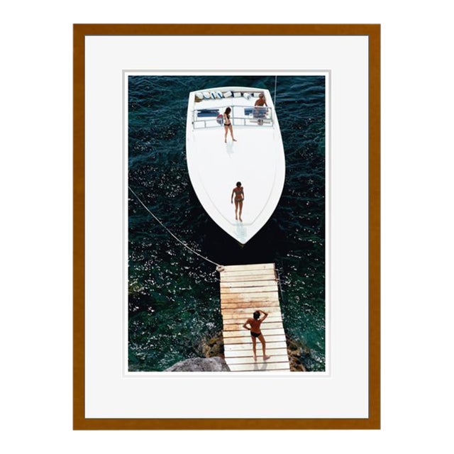 Speedboat Landing 1973 by Slim Aarons Framed C-Print For Sale