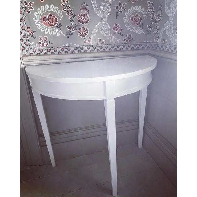 White Console Table - Upstate New York For Sale - Image 9 of 9