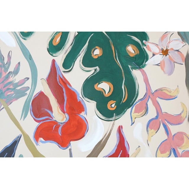 2026, Blooming Tropical Flowers, Floral Diptych, Botanical Painting, Illustration Style Painting on Watercolor Paper For Sale In Miami - Image 6 of 10