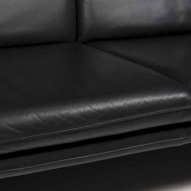 Modern Atlanta 3-Seater Sofa in Black Leather from Laauser For Sale - Image 3 of 10