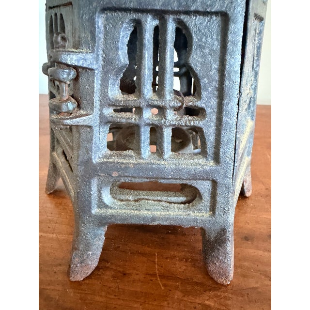 Japanese Japanese Cast Iron Pagoda Candle Holder Lantern For Sale - Image 3 of 10