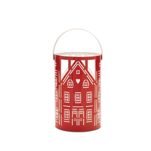 Kenneth Ludwig Chicago Punched Metal House Lantern (Set of 3) For Sale - Image 4 of 7
