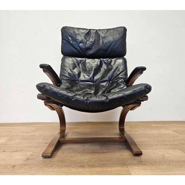 Kengu Leather Lounge Chair by Elsa & Nordahl Solheim Rybo Rykken, 1965 For Sale - Image 9 of 14