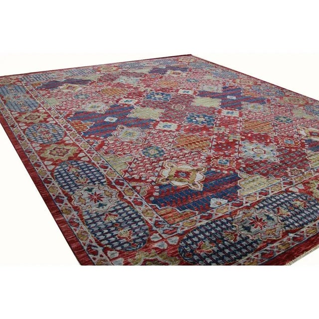 Handwoven Mamlouk Style Area Rug 12’4″ X 15’1″ For Sale - Image 4 of 10