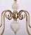 Brass chandelier combined with glass. Restored electrical installation: new cables, sockets and covers - ready to use....