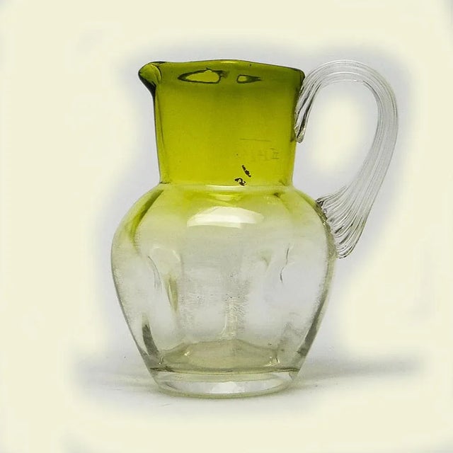 Glass Art Nouveau Milk Jug by Cramberry Glass, United Kingdom, 1900s For Sale - Image 7 of 7