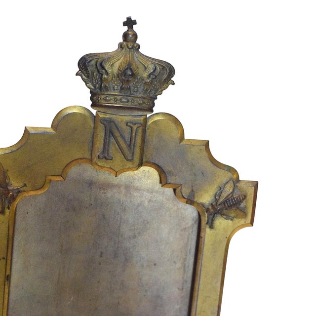 Gilded Bronze Frame for Miniature or Photograph with Napoleonic Motifs, Late 19th Century For Sale - Image 5 of 7