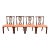 Baker Furniture Georgian Carved Mahogany Dining Chairs, Set of Four For Sale