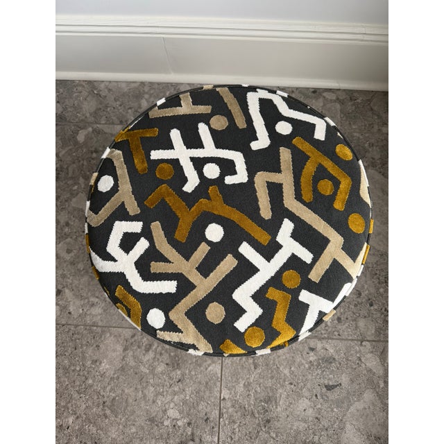 Art Deco 1920s Hungarian Art Deco Foot Stool In For Sale - Image 3 of 14