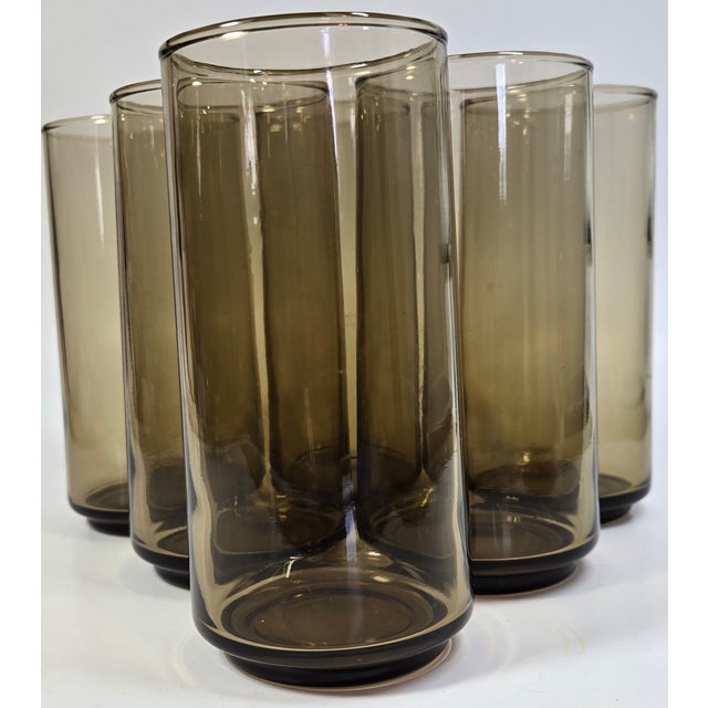 Tawny Mid-Century Tumblers- Set of Six For Sale - Image 4 of 12