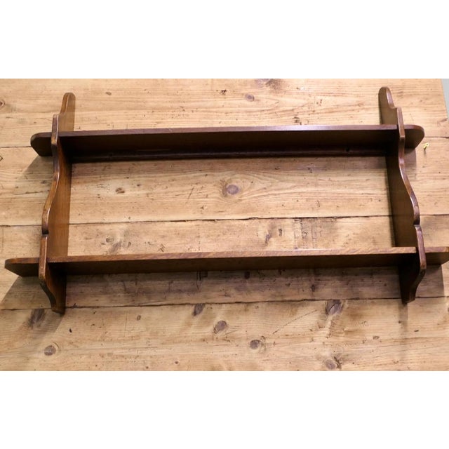 Mid-Century Wall Hanging Shelves in Elm, 1960s For Sale - Image 4 of 7