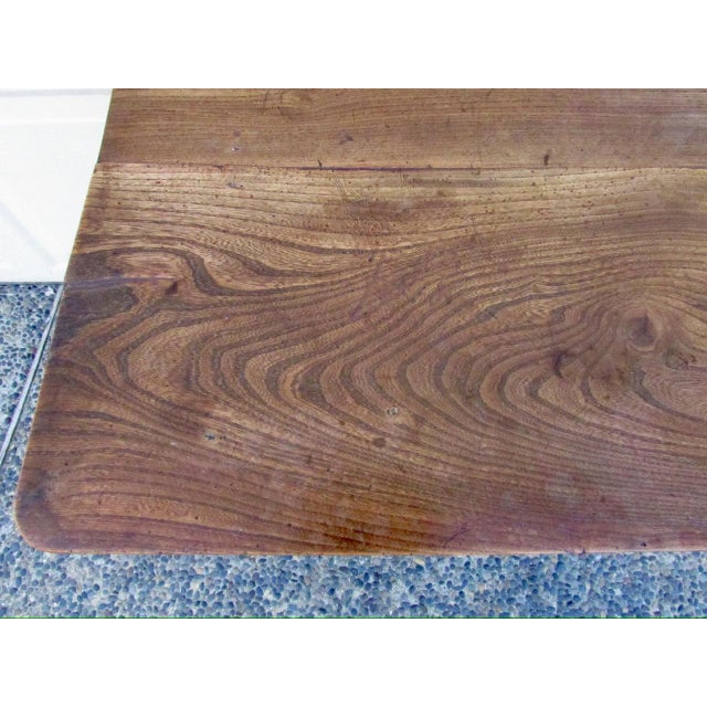 Antique English Elmwood Side Table For Sale - Image 9 of 16