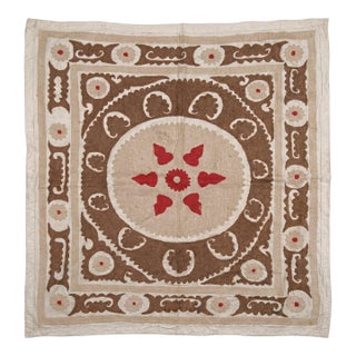 Bukhara Suzani Textile Wall Art 4' X 4'3'' For Sale
