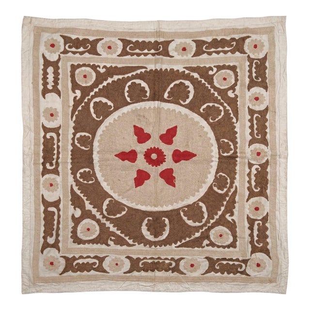 Bukhara Suzani Textile Wall Art 4' X 4'3'' For Sale
