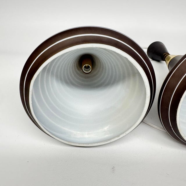 1950s Mid Century Modern Pendants Moe Lighting Company - Set of 3 For Sale In Milwaukee - Image 6 of 8