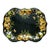 Antique Painted Tole Tray on Faux Bamboo Stand For Sale