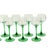 Vintage Luminarc Alsace Wine Glasses with Green Base, 1970s, Set of 10 For Sale - Image 3 of 14
