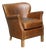 Handmade Cigar Brown Leather Club Chair For Sale