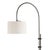 The juxtaposition of a metallic, adjustable base with a fabric shade gives this floor lamp a modern aesthetic—seamlessly...