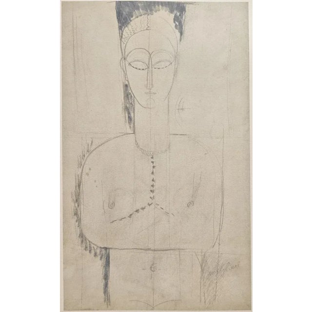 1980s A. Modigliani, Cariatide/Caryatid, Lithograph For Sale - Image 5 of 7