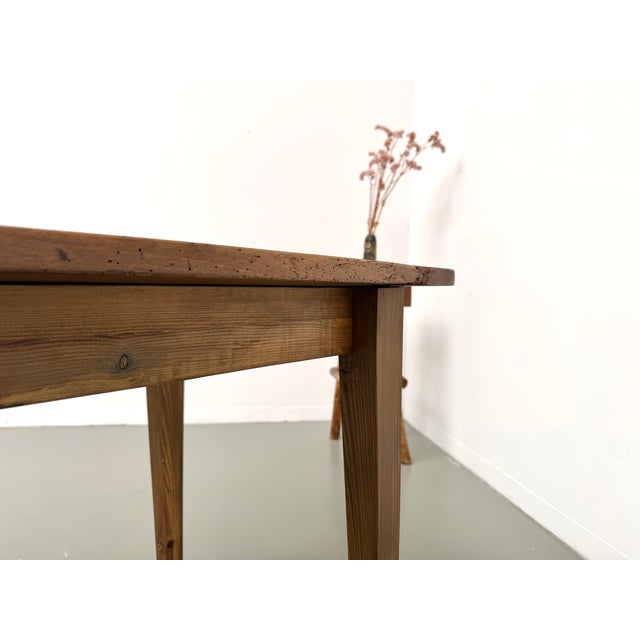 Farmhouse Table in Walnut with Tapered Legs, 1950s For Sale - Image 6 of 18