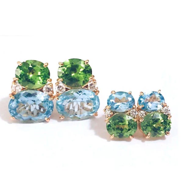 Christina Addison Medium Gum Drop Earrings With Onyx and White Jade and Diamonds For Sale - Image 9 of 12