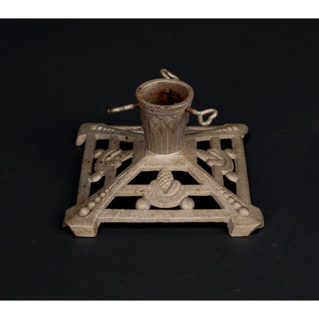Boho Chic Art Nouveau Cast Iron Christmas Tree Stand, 1920s For Sale - Image 3 of 16