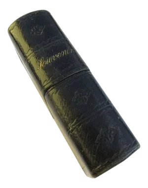 English Leather Sewing Case in the Shape of a Book c1898