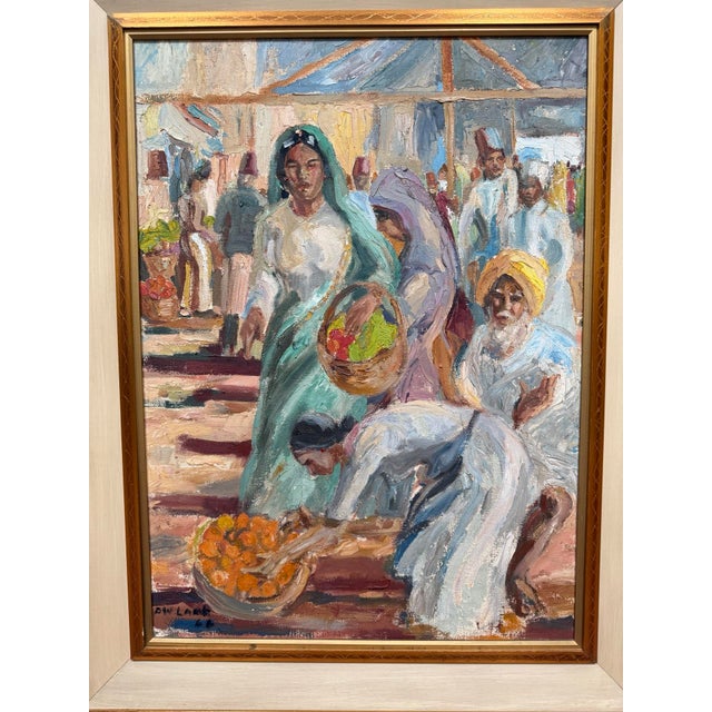 A magnificent, original 1946 mid-century oil painting by listed South African artist Peter Percival William Lamb...