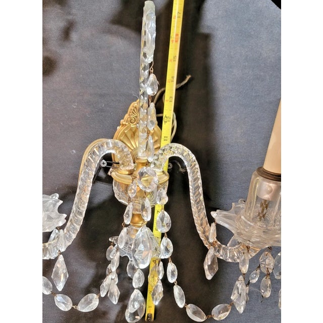 18thc British George III Museum Quality Cut Glass / Ormolu Wall Sconces - Set of 3 For Sale - Image 4 of 18