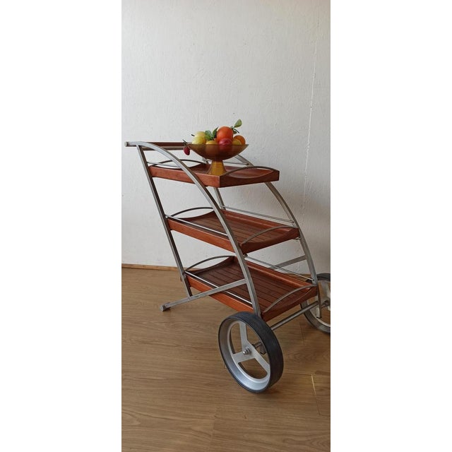 Industrial Vintage Danish Bar Cart by Kircodan, 2000s For Sale - Image 3 of 18