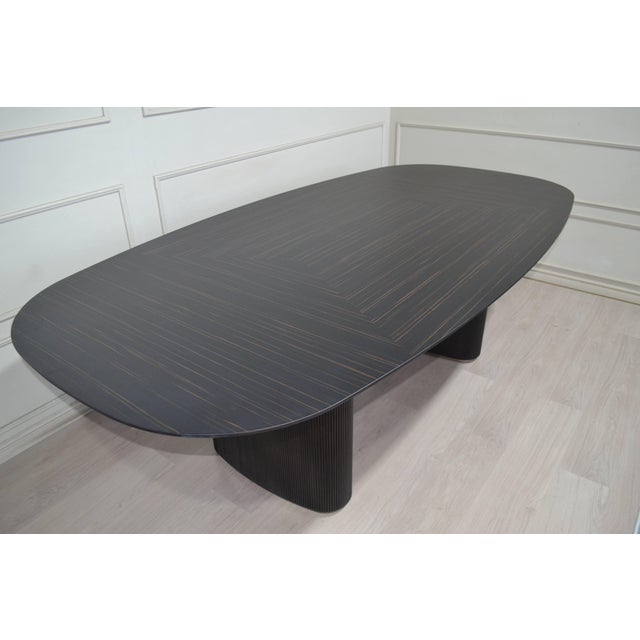 Wood Foglio Oval Dining Table from Kabinet For Sale - Image 7 of 13
