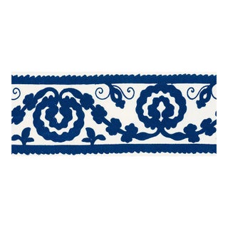 Sample - Schumacher Ashbury Tape in Blue For Sale