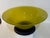 Mid 20th Century Vintage Mid-Century Mustard Yellow Art Glass Pedestal Bowl 12” Diameter For Sale - Image 5 of 10