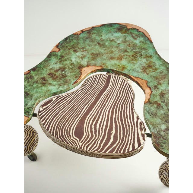 Ceramic and Bronze Nimbo Coffee Table by Henry Holland Studio For Sale - Image 6 of 7