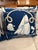 Nautical Pair of Custom Pillows in Schumacher :Summer Regatta For Sale - Image 3 of 3