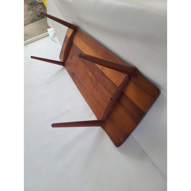Danish Teak Live Edge Solid Teak Coffee Table For Sale - Image 9 of 14