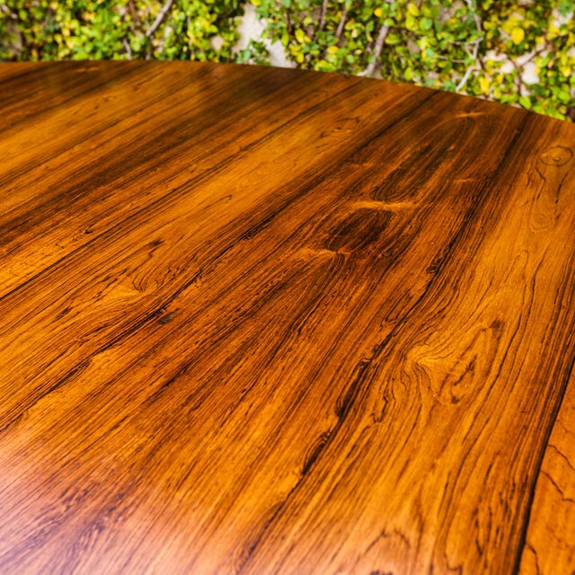 Vintage 1960s Florence Knoll 72" Round Rosewood X Base Table Desk For Sale - Image 13 of 16