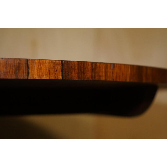 Early 19th Century William IV Hardwood & Green Leather Library Dining Table, 1830s For Sale - Image 5 of 18