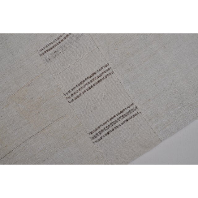 Oushak Vintage Hemp Kilim Rug For Sale - Image 10 of 10