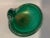 Metal Murano Emerald Green and Gold Controlled Bubble Bowl For Sale - Image 7 of 10