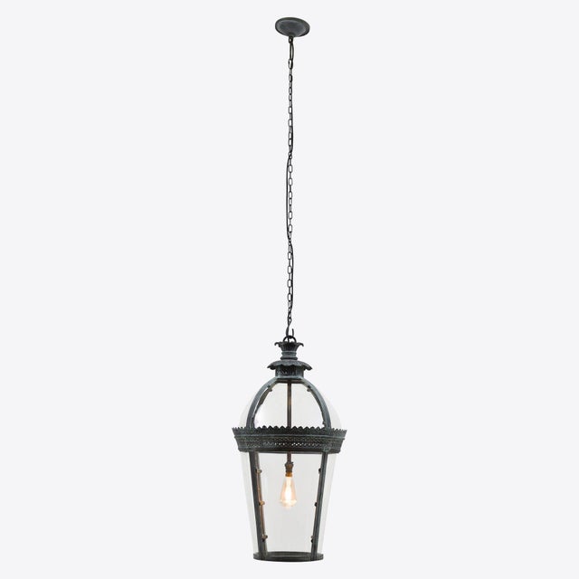 Early 21st Century Medium Verdigris Bronze Byron Lantern from Pure White Lines For Sale - Image 5 of 11