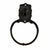 Mid-Century Modern Mid Century Antique Brass Plated Scroll Design Bathroom Towel Ring For Sale - Image 3 of 3