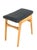 Wood Vintage Ottoman in Solid Wood and Fabric For Sale - Image 7 of 11
