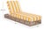 2020s Gillian Chaise Lounge, Heather Tan/Yellow Stripe For Sale - Image 5 of 12