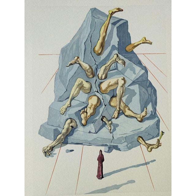 Salvador Dalí (1904-1989) Inferno 26: The Inhabitants of Prato Color wood engraving Unsigned On BFK Rives wove paper, 26 x...